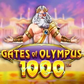 Slots logo of Gates of Olympus 1000 from Pragmatic Play at Dragonia Casino